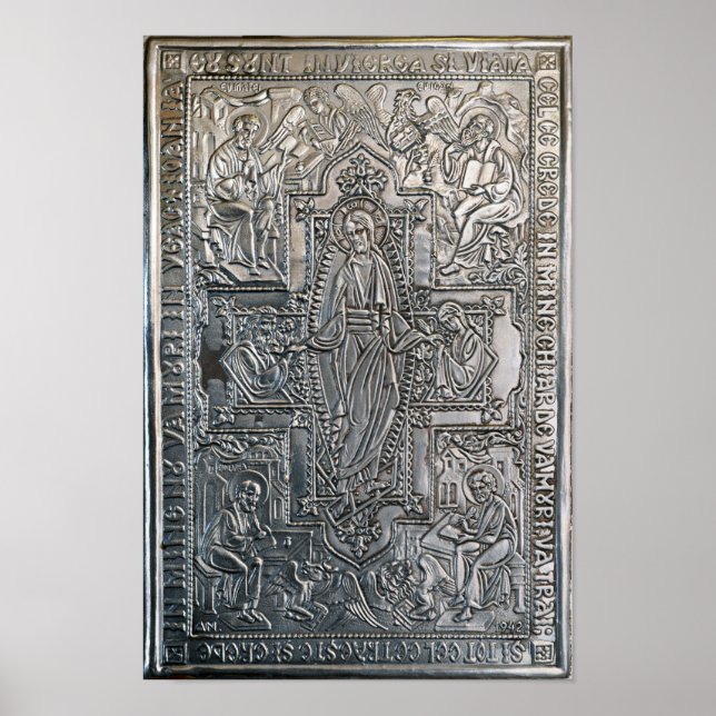 silver orthodox religious book metal decoration co (Front)