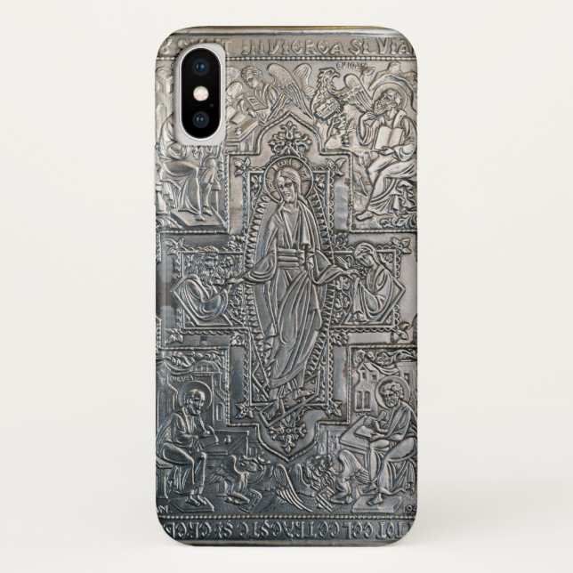 silver orthodox religious book metal decoration co Case-Mate iPhone case (Back)