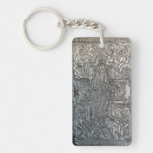 silver orthodox religious book metal decoration co keychain