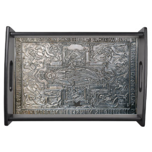 silver orthodox religious book metal decoration co serving tray