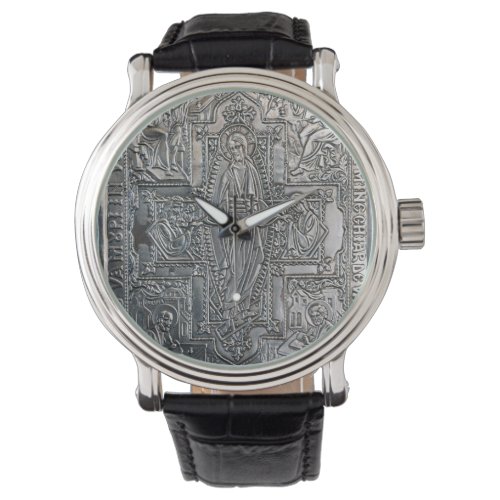 silver orthodox religious book metal decoration co watch