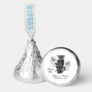 Silver Owl Floral Wedding Thank You Favor