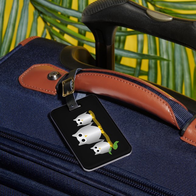 Silver Owls Design  Luggage Tag (Front Insitu 1)