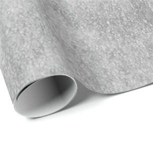 Silver Paint Industrial Abstract Gray Stripes Wrapping Paper
