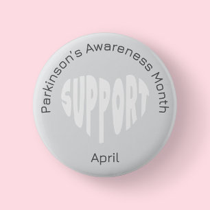 Silver Parkinson’s Awareness Month Button