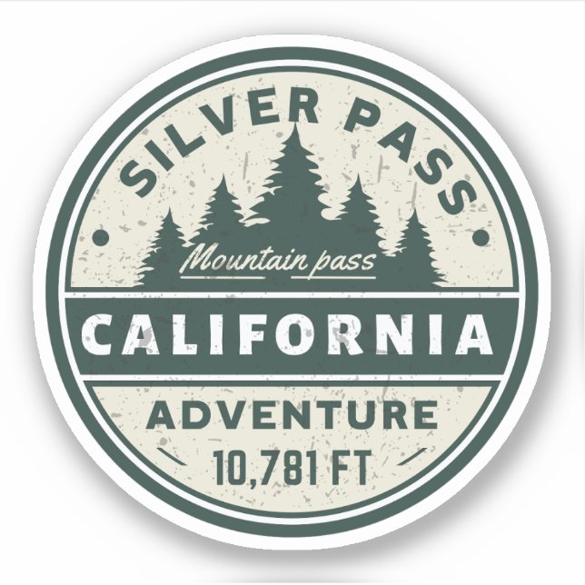 Silver pass, California hiking trails Sticker (Front)