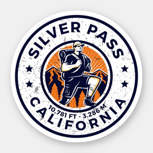 Silver pass California hiking trails Sticker