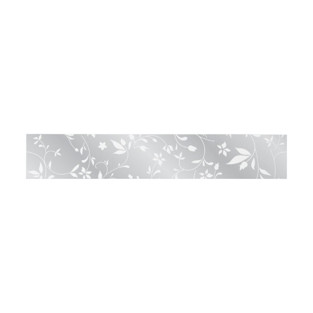 Silver Pattern Floral Belly Band (Flat)