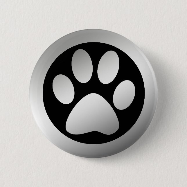 SILVER PAW PRINT BUTTON (Front)