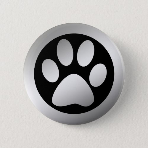 SILVER PAW PRINT BUTTON