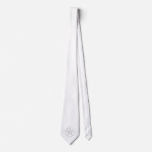 silver pentacle neck tie