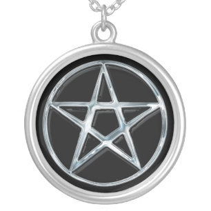 Silver Pentacle Pagan Symbol Pendant