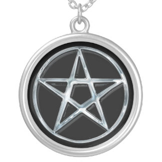 Silver Pentacle Pagan Symbol Pendant