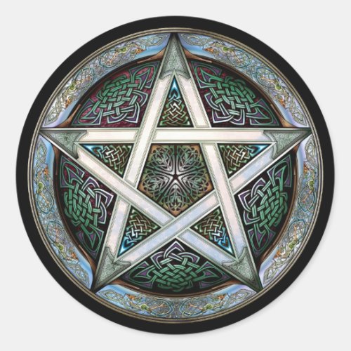 Silver Pentacle Stickers