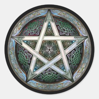 Silver Pentacle Stickers