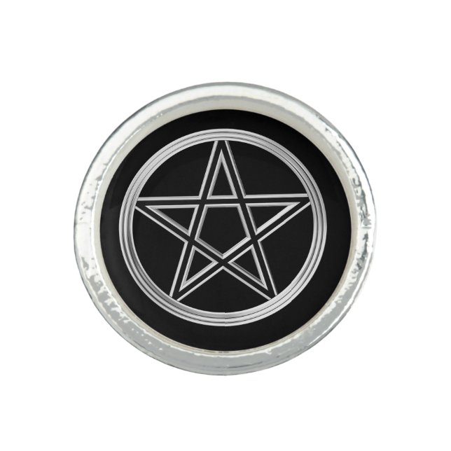 Silver pentagram ring (Front)