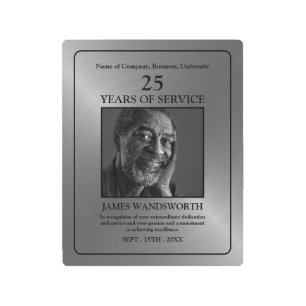 Silver/Personalised Photo - Employee Award Metal Print