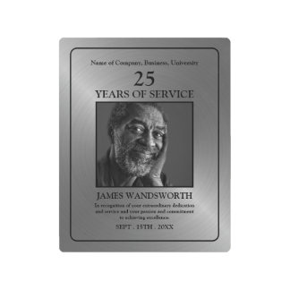 Silver/Personalised Photo - Employee Award Metal Print