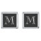 Silver personalized monogram initialed cufflinks