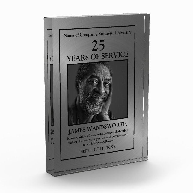 Silver - Personalized Photo - Employee Acrylic Award (Left)