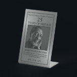 Silver/Personalized Photo - Employee Award Pedestal Sign<br><div class="desc">This Silver - Personalized Photo - Employee Award Pedestal Sign is a perfect way to show your appreciation for an employee.  Easily customizable for Employee of the year... Employee of the month... Celebration of years of service etc</div>