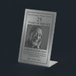 Silver/Personalized Photo - Employee Award Pedestal Sign<br><div class="desc">This Silver - Personalized Photo - Employee Award Pedestal Sign is a perfect way to show your appreciation for an employee.  Easily customizable for Employee of the year... Employee of the month... Celebration of years of service etc</div>