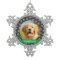 Silver Pet Paw Prints Green Custom Dog Name Photo
