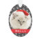 Silver Pet Paw Prints Red Custom Cat Name Photo