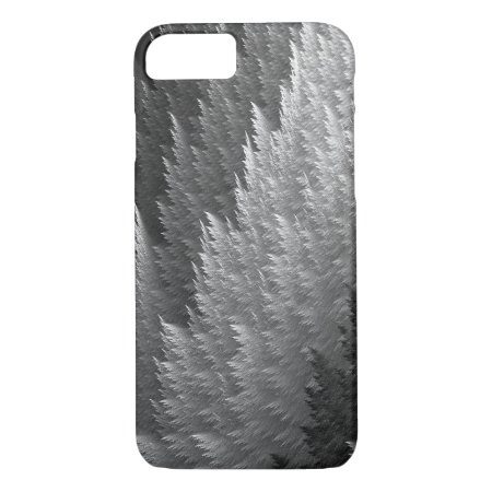 Silver Pewter Grey Tan Tartan Feather Pattern Case