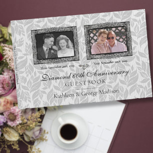 Happy 60th Anniversary Card Diamond, 2 Love Birds, Zazzle