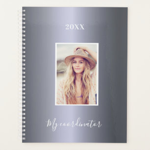 Silver photo elegant appointments 2025 planner