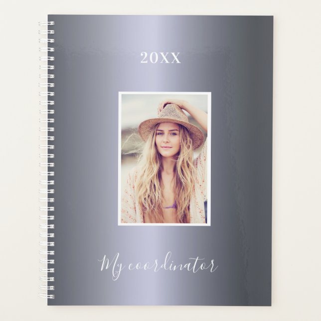 Silver photo elegant appointments 2025 planner (Front)