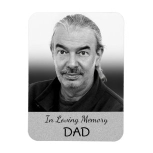 Silver Photo Memoriam Magnet for Father or Grandf