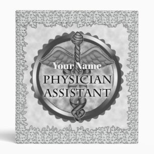 Silver Physician Assistant 3 Ring Binder