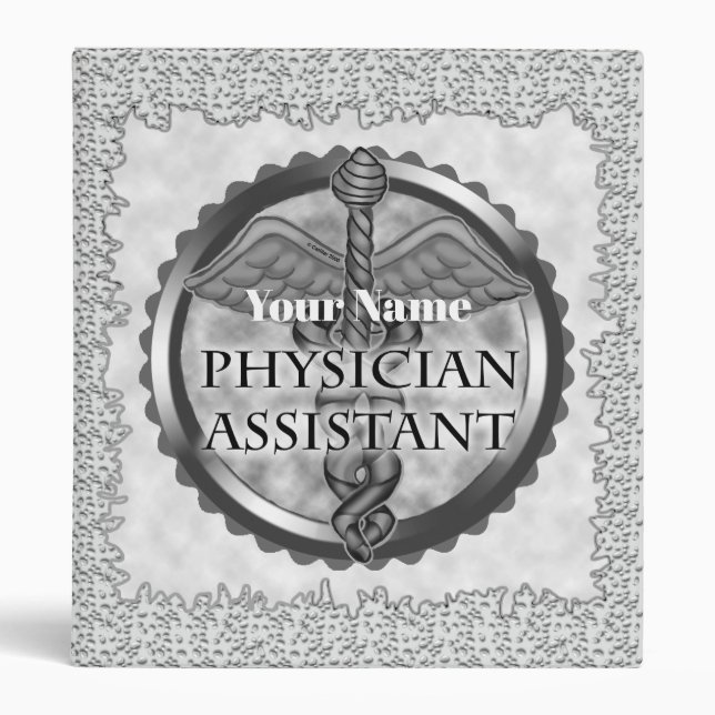 Silver Physician Assistant 3 Ring Binder (Front)