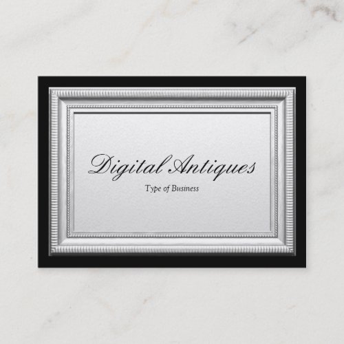 Silver Picture Frame Business Card Template