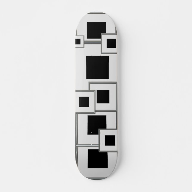 silver picture frame layout skateboard deck (Front)