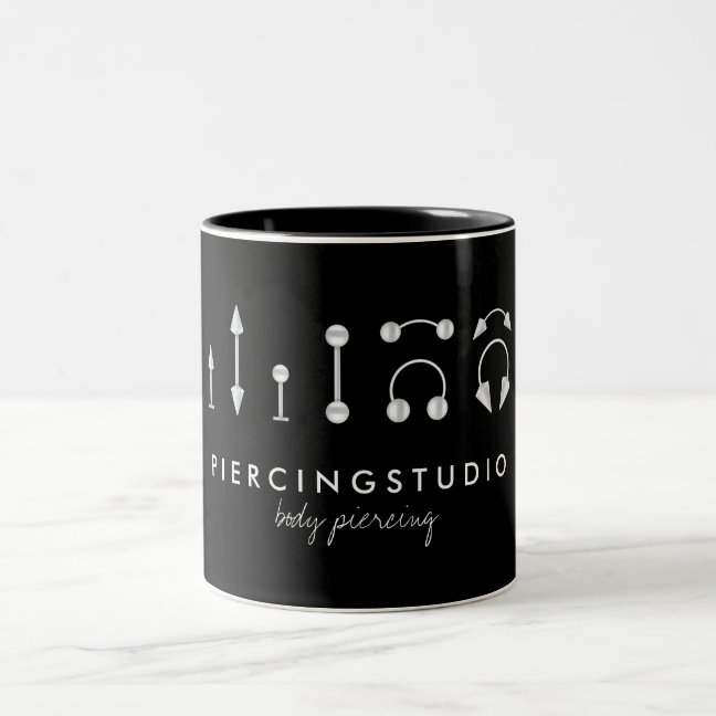 Silver Piercing Studio Two-Tone Coffee Mug