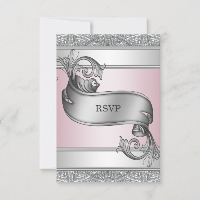Silver Pink Bat Mitzvah RSVP (Front)
