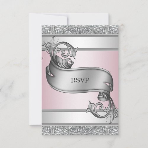 Silver Pink Bat Mitzvah RSVP