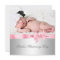 Silver Pink Damask Bow Girl Photo Christening