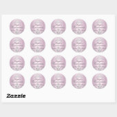 Silver & Pink Damask Pearl Quinceanera Sticker (Sheet)