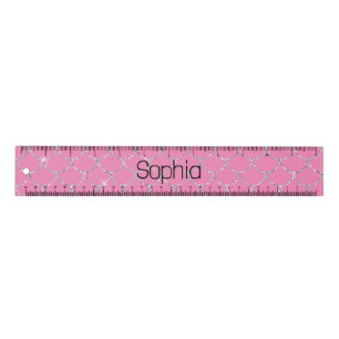 Silver Pink Mermaid Ruler