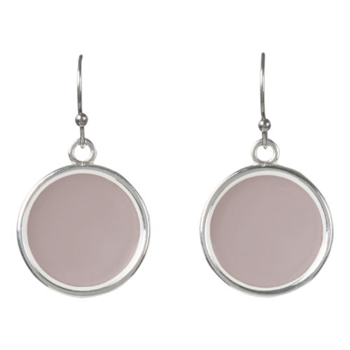 Silver Pink Solid Color Earrings