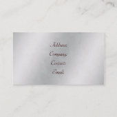 silver pink Wedding Cake makers business Cards (Back)