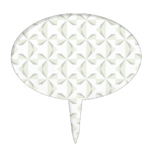 Silver Pinwheels Cake Topper