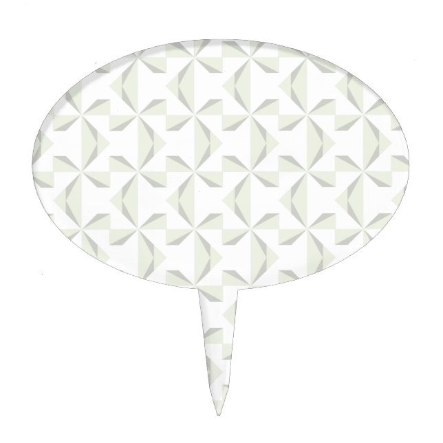 Silver Pinwheels Cake Topper (Front)