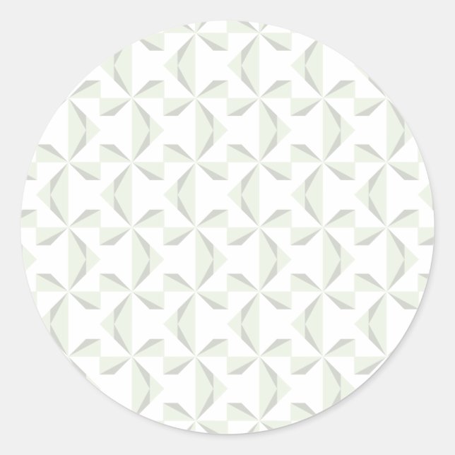 Silver Pinwheels Classic Round Sticker (Front)