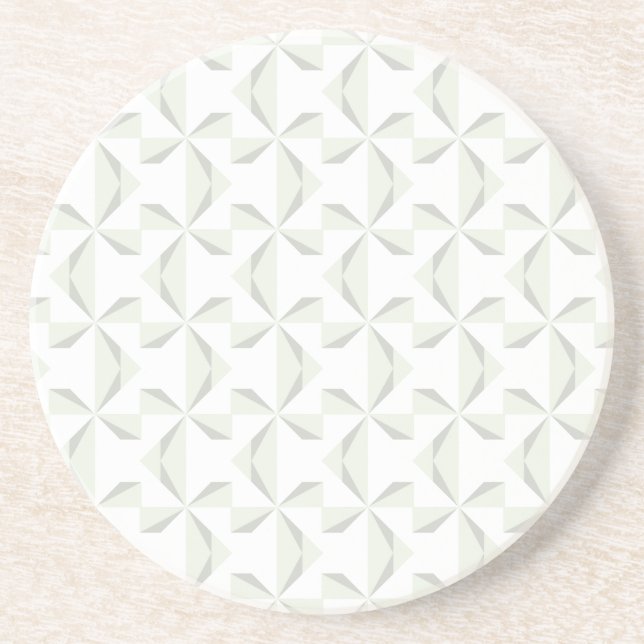 Silver Pinwheels Drink Coaster (Front)