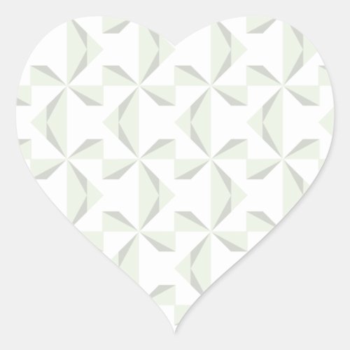 Silver Pinwheels Heart Sticker